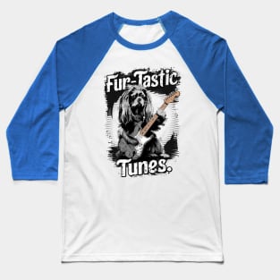 Rockin' Pup: Fur-Tastic Tunes Guitar Design Baseball T-Shirt